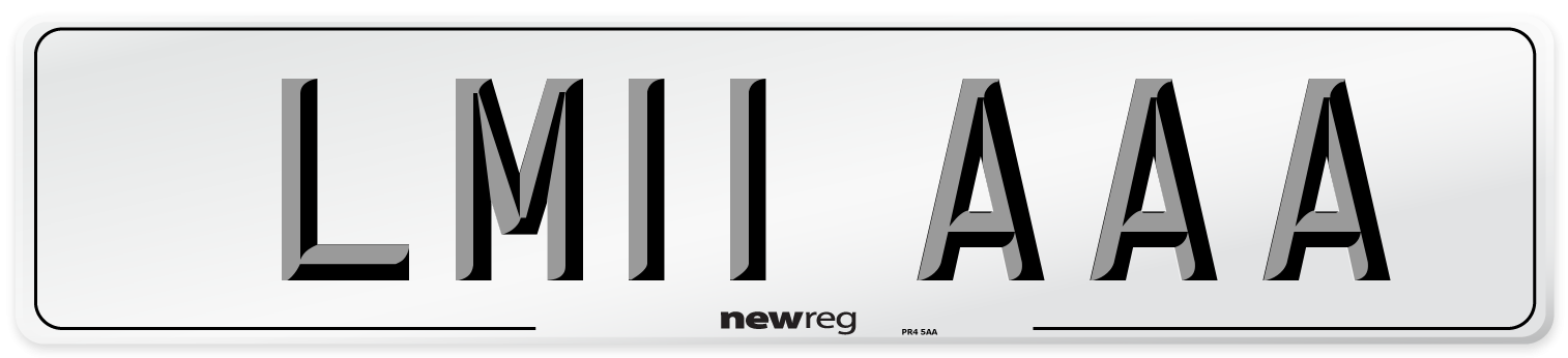 LM11 AAA Number Plate from New Reg